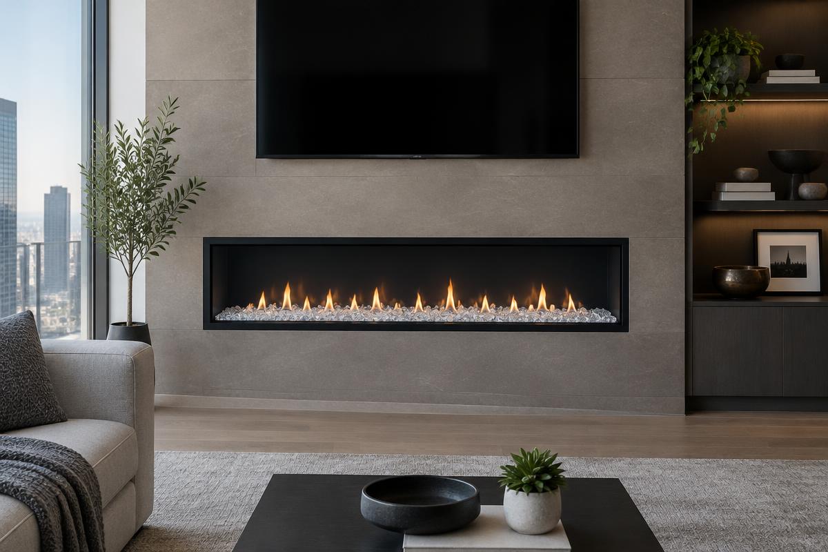 Illustrative photo related to fireplace inserts gas, typical setting