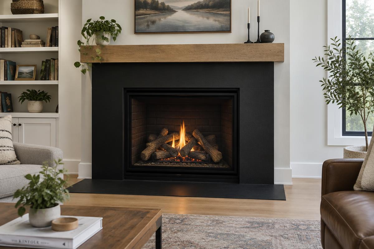 Illustrative photo related to companies that service gas fireplaces, typical setting