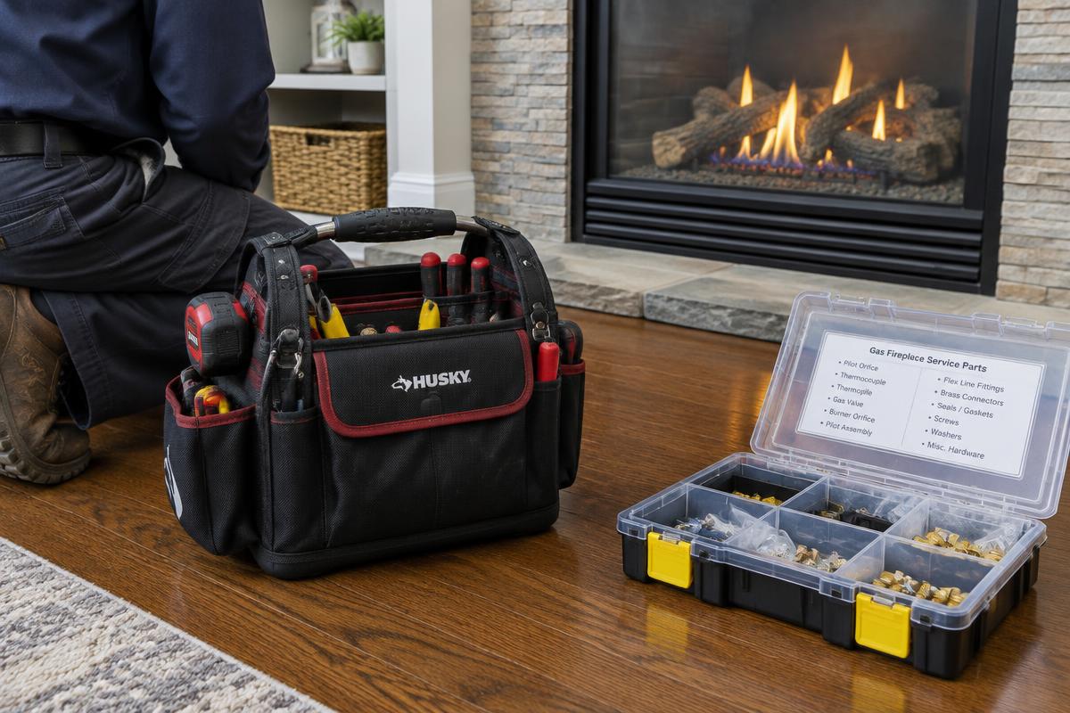 Illustrative photo related to emergency gas fireplace repair, typical setting