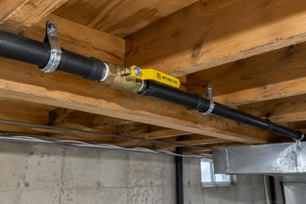 Illustrative photo related to gas line installation, main view