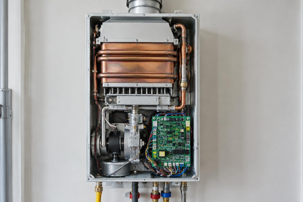 Illustrative photo related to tankless water heater repair, main view